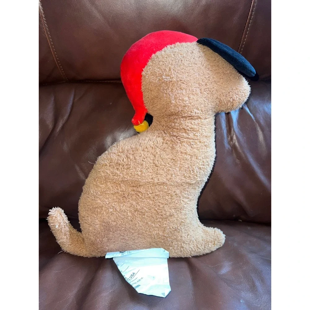 Wondershop Target Christmas Dog Toss Pillow Brown Santa Hat Sherpa Plush 14.5in